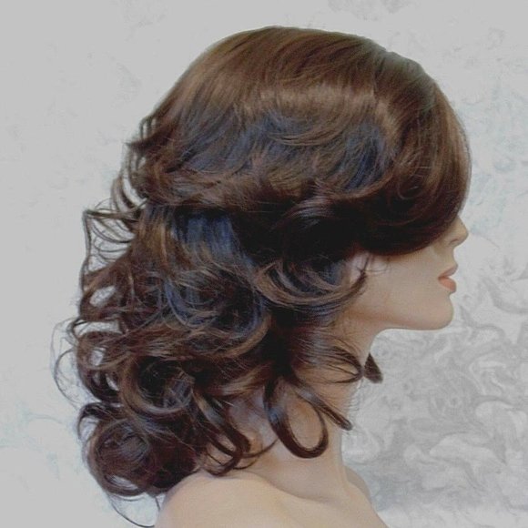Thick Wavy Chestnut Brown Heat Resistant Wig